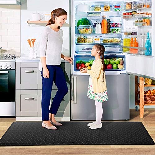 HappyTrends Anti-Fatigue Kitchen Mat Waterproof 173x60 Ergonomic