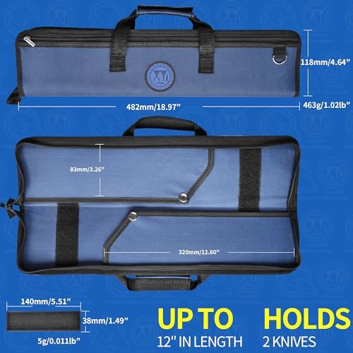 XYJ Chefs Knife Roll Bag with Shoulder Strap