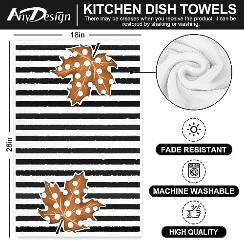 AnyDesign Fall Kitchen Dish Towels 4Pcs