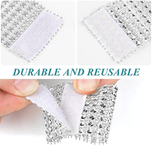 24Pack Silver Napkin Rings Elegant Napkins Rings with Water Diamond Design