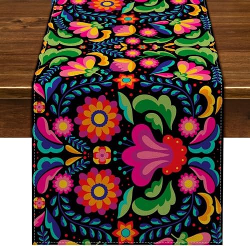 Nepnuser Mexican Table Runner for Cinco De Mayo