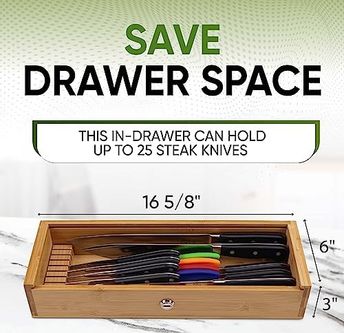 TrueBlueBamboo Bamboo-Friendly Multi-Knive Organizer Holder