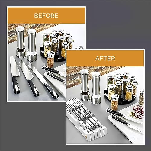 Bamboo Knives Block Organizer