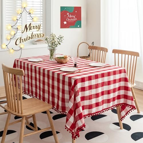 Jubilantex 60x108 Checkered Tablecloth