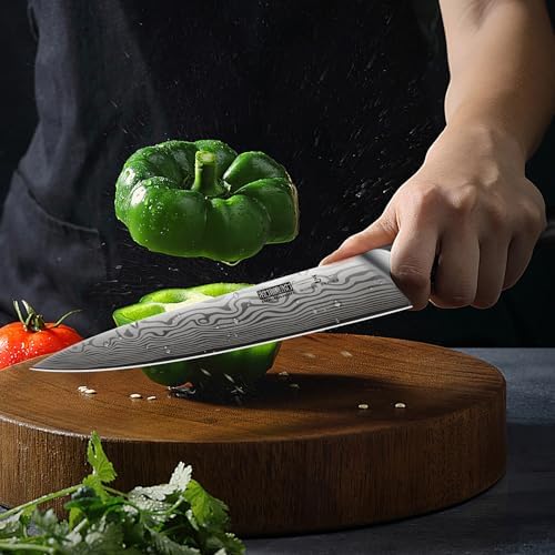 HOSHANHO 16-Piece Knife Set with Block and Sharpener