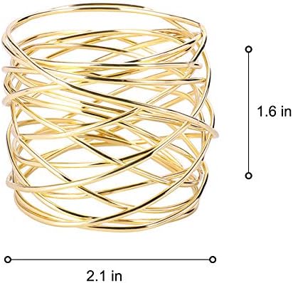 Accmor Metal Gold Napkin Rings Set of 6