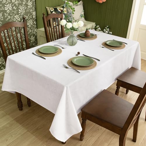 Linen Textured Rectangle Tablecloth 60x120 Inch