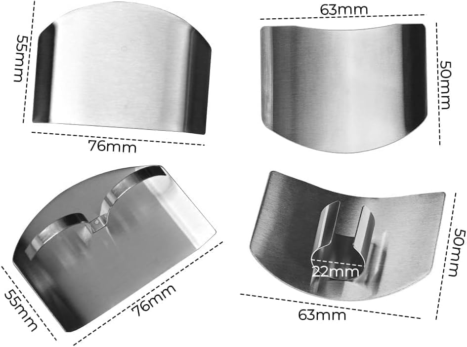 BINGONE 5 PCS Stainless Steel Finger Guard for Cutting Food