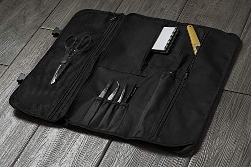 Asaya Chef Knife Roll Bag - 20 Pockets - Durable Stain Resistant nylon