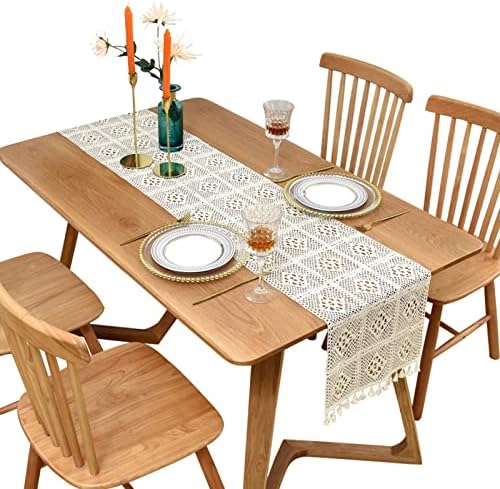 Hsvanyr Beige Table Runner for Bedroom 12x39inch Centerpieces
