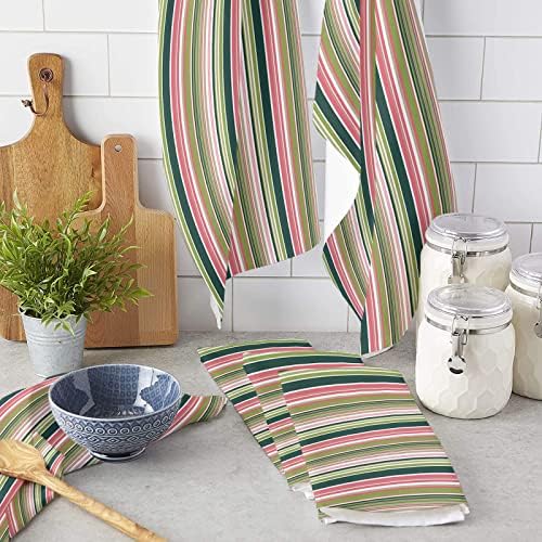 4 Geo Rainbow Kitchen Dish Towels
