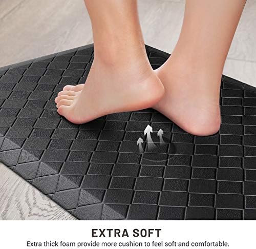 HappyTrends Anti-Fatigue Kitchen Mat Waterproof 173x60 Ergonomic