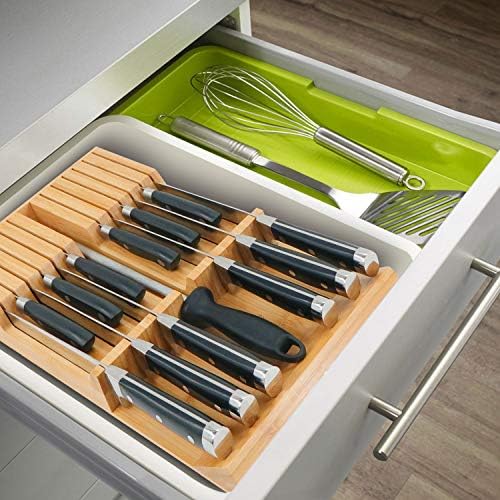 Utoplike Bamboo Knife Block - Organize Your Kitchen Tools