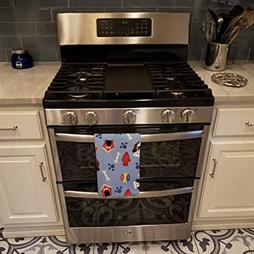 Vibrant Basset Hound Kitchen Towels Non-Brushing Dishcloth Bathroom Runes Machine Washable