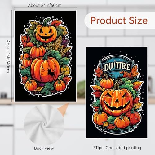 Oeught Fall Kitchen Towel Set - 4Pcs Acorn Pumpkin Print