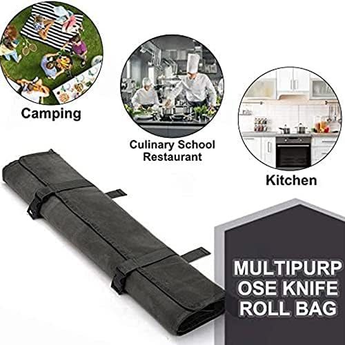 HERSENT Chefs Knife Roll Bag with 10 Slots