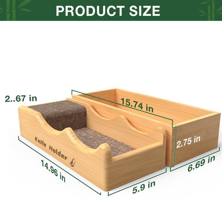 Compact Bamboo Knife Holder