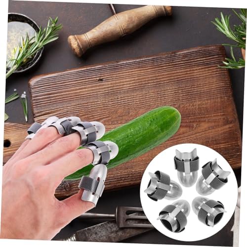 Childweet 5-Piece Stainless Steel Finger Guards for Kitchen Safety