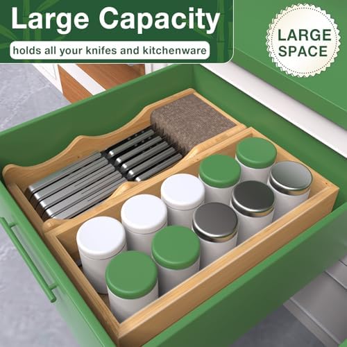 Compact Bamboo Knife Holder