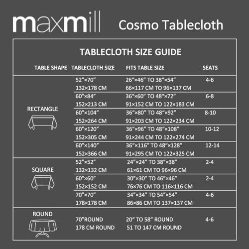 Maxmill Slubby Texture Tablecloth Slate Blue - Durable for Dining Events