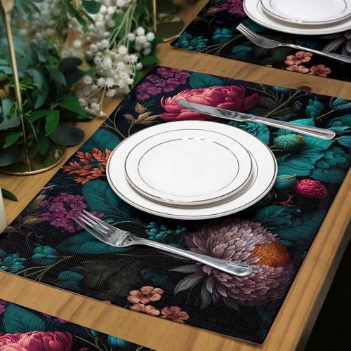 Bloom with Color - Peony Floral Place Mats
