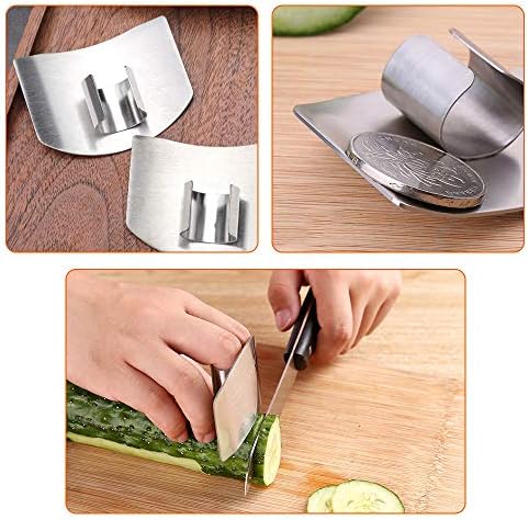 2-Piece Stainless Steel Finger Guards for Safety in the Kitchen