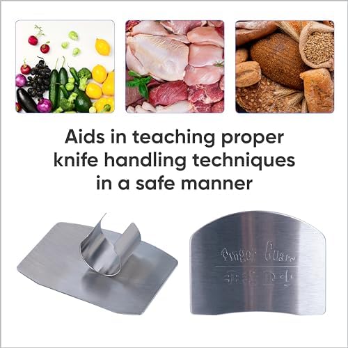 Stainless Steel Knives with Precision Guards for Safe and Efficient Cooking