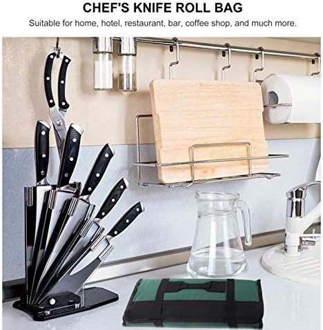 22-Piece Chef Knife Roll Bag with Carry Handle