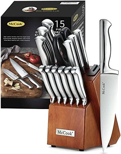 Premium German Stainless Steel Knife Set with Built-in Sharpener