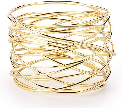 Accmor Metal Gold Napkin Rings Set of 6