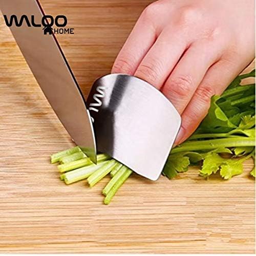 WALOO Stainless Steel Finger Guard 2 Pack Silver 1