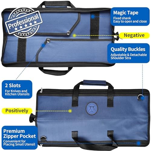 XYJ Chefs Knife Roll Bag with Shoulder Strap