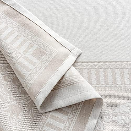 Hi-End Taupe Tablecloth for Lifestyle - 60x102 Inch waterproof Durable