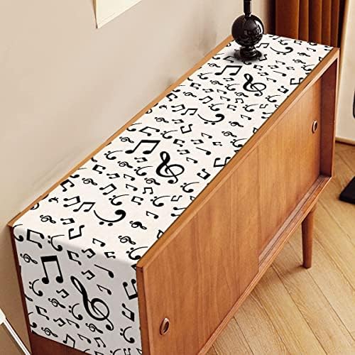 Linen Table Runner Music Party