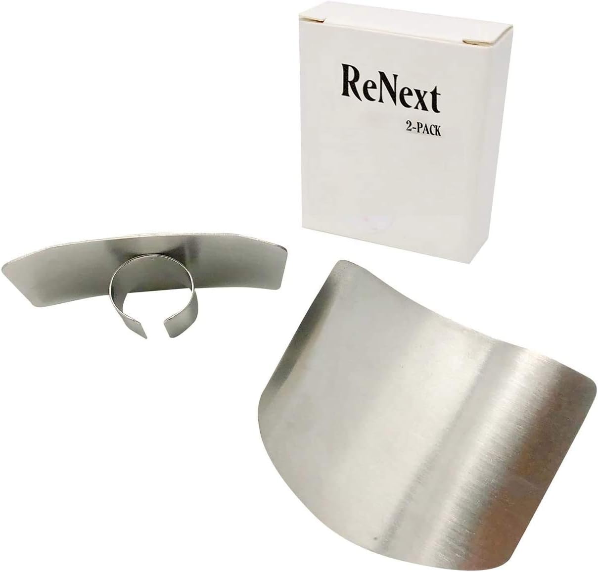 ReNext 2-PACK stainless steel finger guards for cutting slicing and protecting