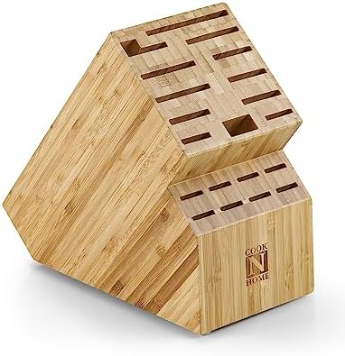 Cook N Home Bamboo Knife Storage Block