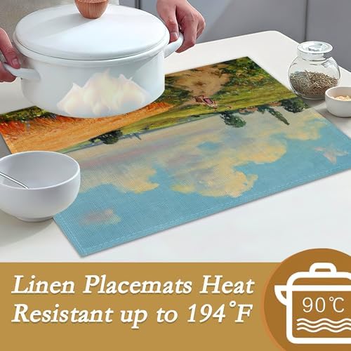ZIHONSE Oil Painting Placemats Set of 6