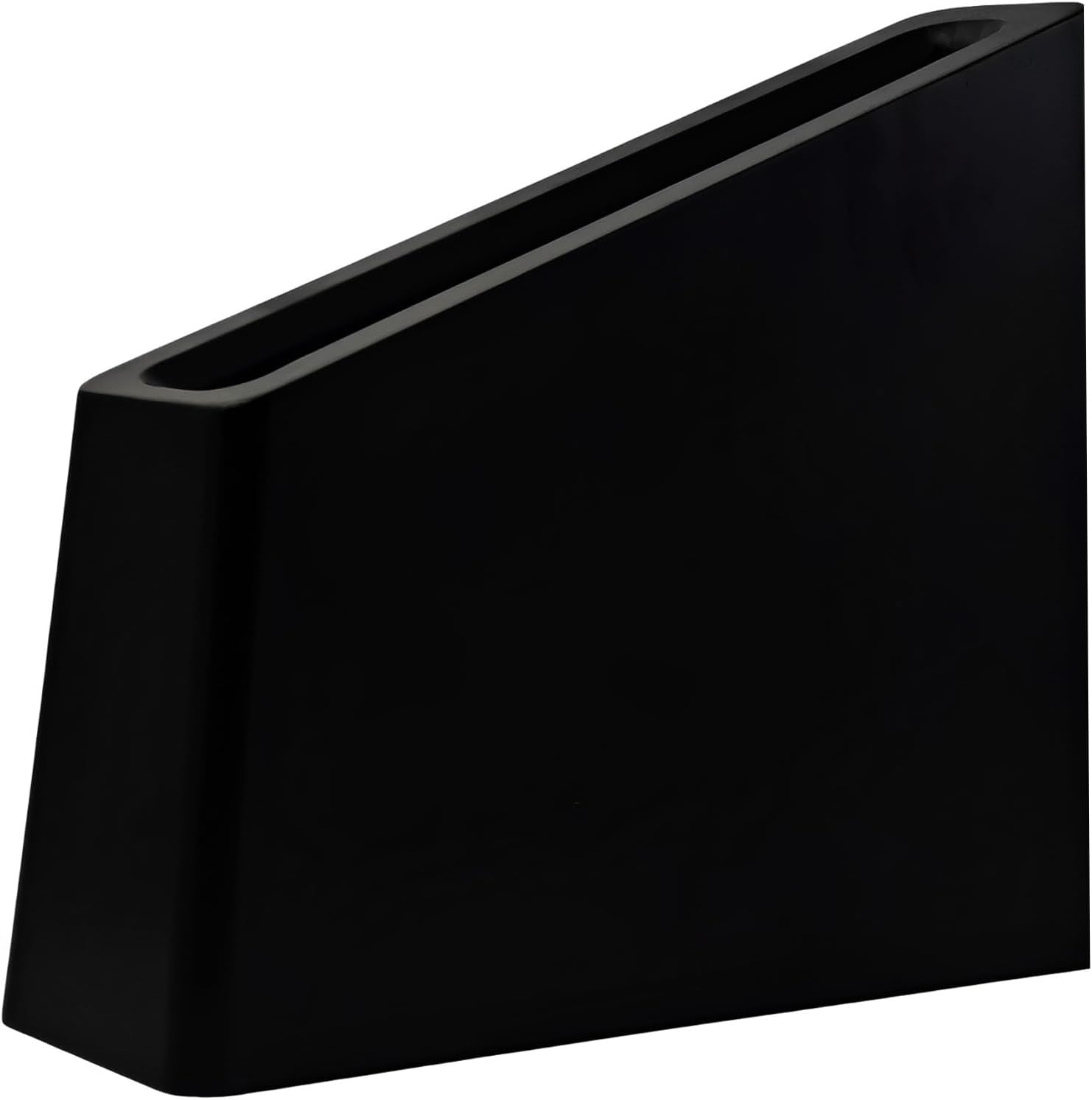 Resafy Magnetic Knife Holder - Black Wooden Block with Strong Magnets