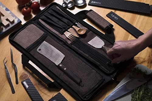 Asaya Chef Knife Roll Bag 12 Pockets for Traveling Chefs