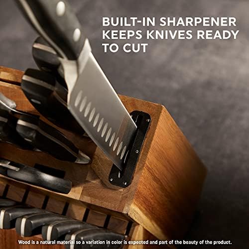 18-Piece Chef Knife Set with Built-In Sharpener