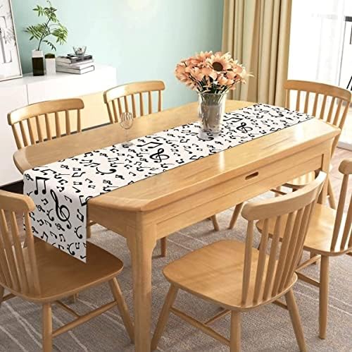 Linen Table Runner Music Party