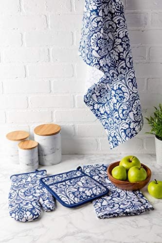Cozy Kitchen Essentials Quilted Mitt Potholder Set