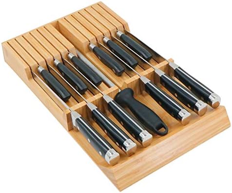 Utoplike Bamboo Knife Block - Organize Your Kitchen Tools