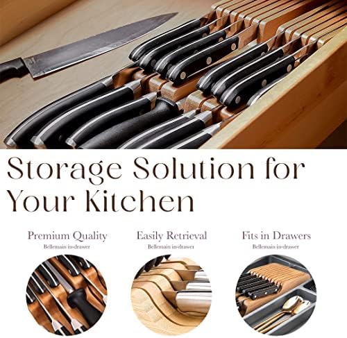 100 Pure Bamboo in Drawer Knife Block