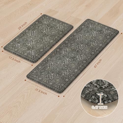 2-Piece Anti-Fatigue Kitchen Rugs Set