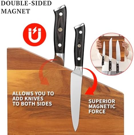 Magnetic Knife Block wStrong suction no knives for Kitchen Organizer