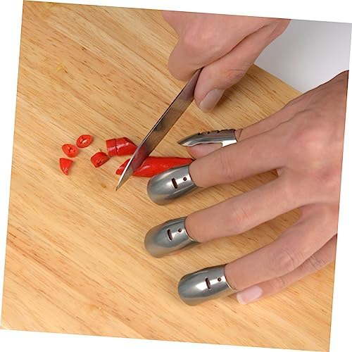 Cabilock 4-Piece Stainless Steel Finger Protectors Kitchen Safety Guard