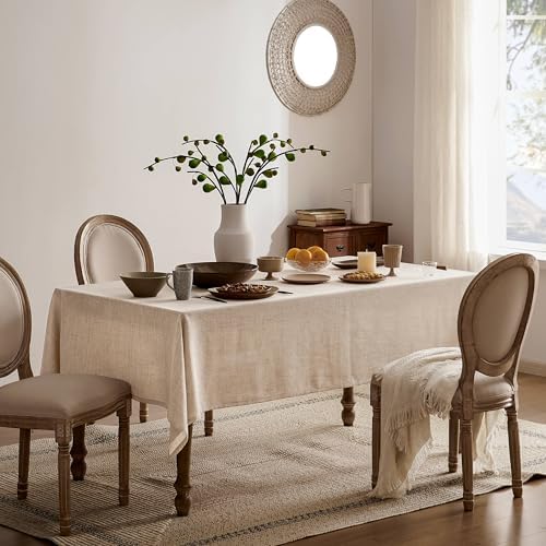 Muted Color Linen TableclothFarmhouse Style