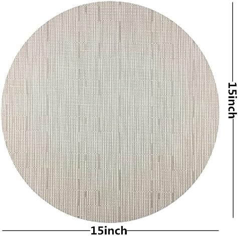 6-Piece Heat-Resistant Round Placemats for Kitchen