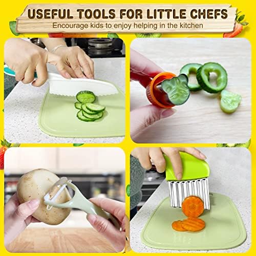 9-Piece Kids Kitchen Knife Set for Real Cooking